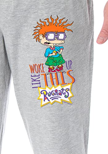 Nickelodeon Men's Rugrats Chuckie Finster Woke Up Like This Loungewear Sleep Bottoms Pajama Pants3