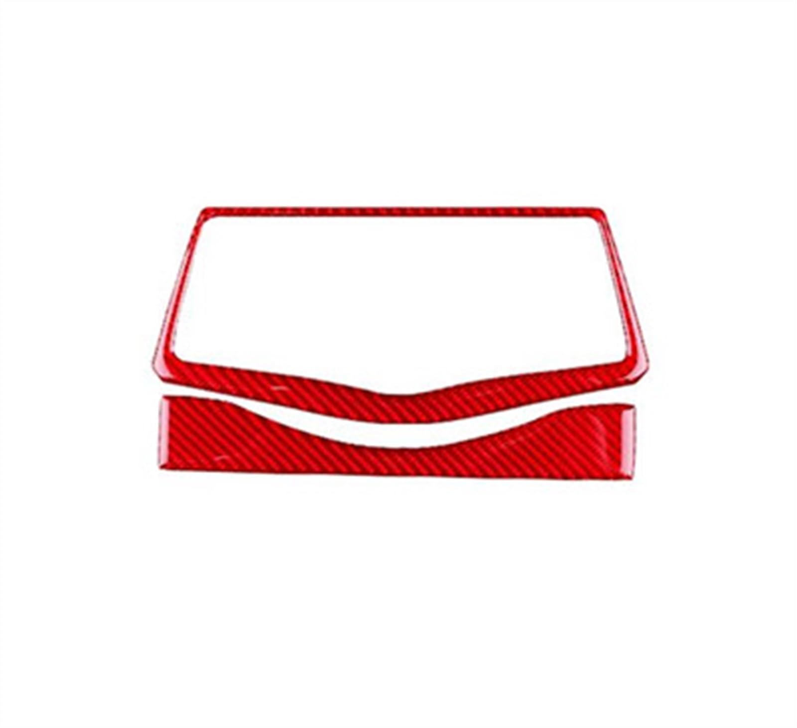 Piwine Rosso Car Navigation Accessories Interior Trim Real Carbon Fiber Cover Sticker For Nissan 370Z Z34 2009-2020