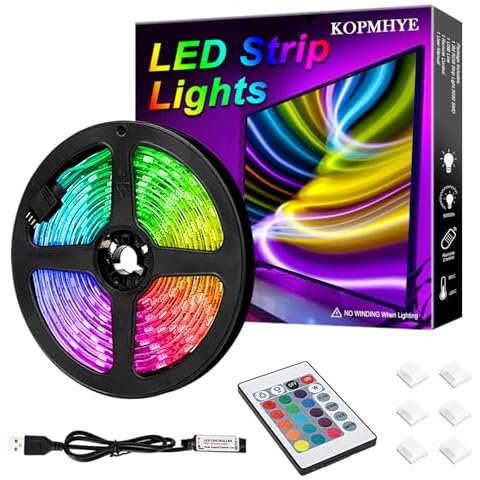 3M 10FT RGB LED Strip Lights for TV with Remote Cover