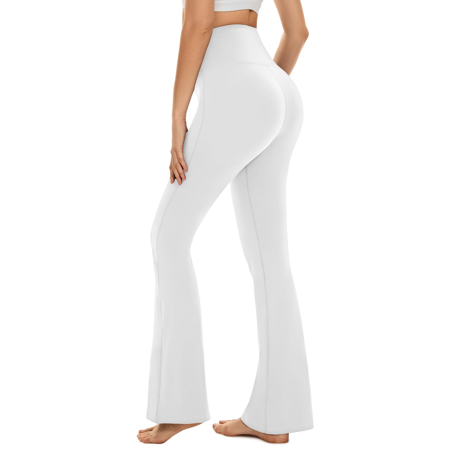 Pantalon de yoga pour femme - Pantalon évasé - Taille croisée - Opaque - Pantalon de sport - Pantalon de jogging - Pantalon de jazz - Pantalon de fitness