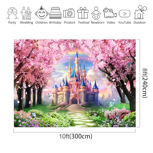 Fondo Fotográfico Vinilo Castillo Princesa 10Wx8H miniatura 3