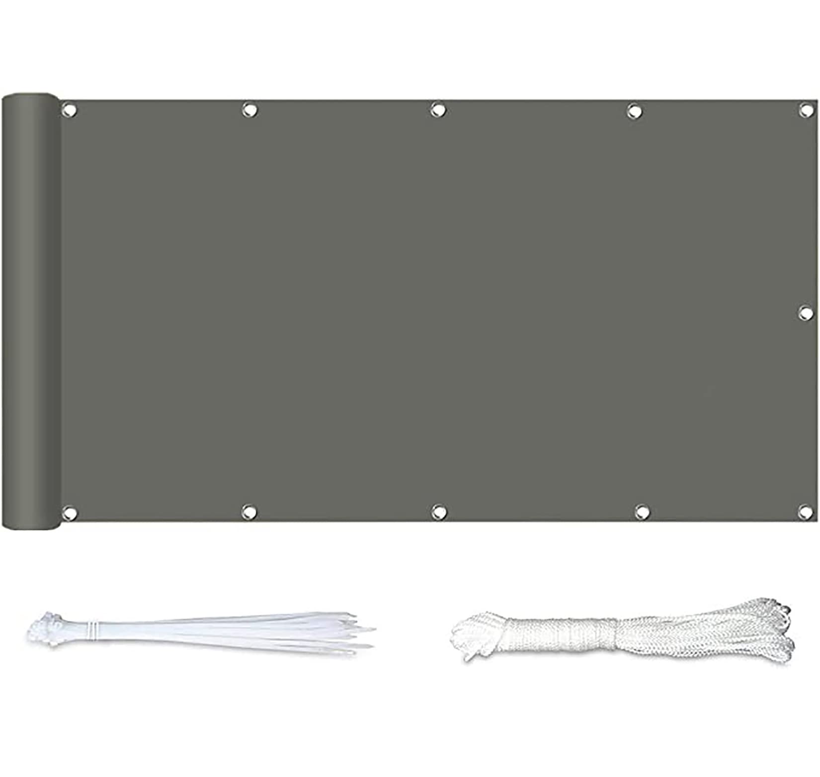 ZBBGTJK Dark Gray 1x3m Balcony Windproof Fence Cover for Garden Yard with Cable Ties Outdoor Privacy Shield and Anti Peeping Design