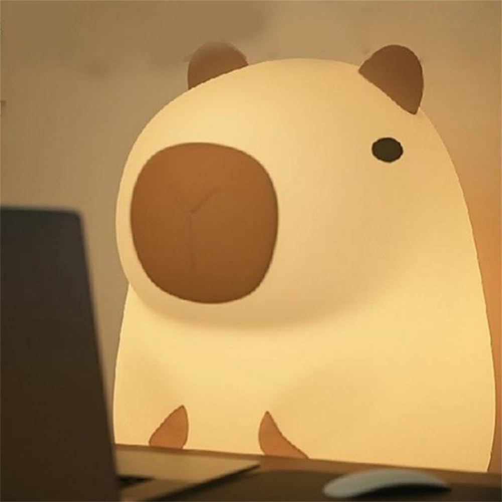 for Capybara Night Light Cute Nursery Light Silicone Animal Children Baby Night Light Rechargeable Desk Desktop Decorative Light