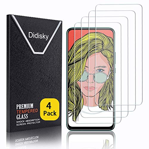 Didisky Vetro Temperato Per Huawei P Smart 2021, 2 Pezzi, 9H, Anti Impronta, Trasparente, Facile Installazione