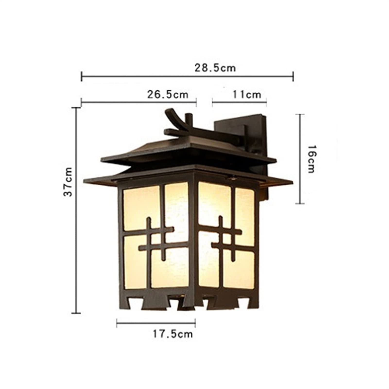 Applique Murale européenne Style Vintage, Style Chinois, imperméable, en Aluminium et Verre, Style Japonais, Simple, Antique, pour Porte, Couloir, Jardin, terrasse, Balcon, E27
