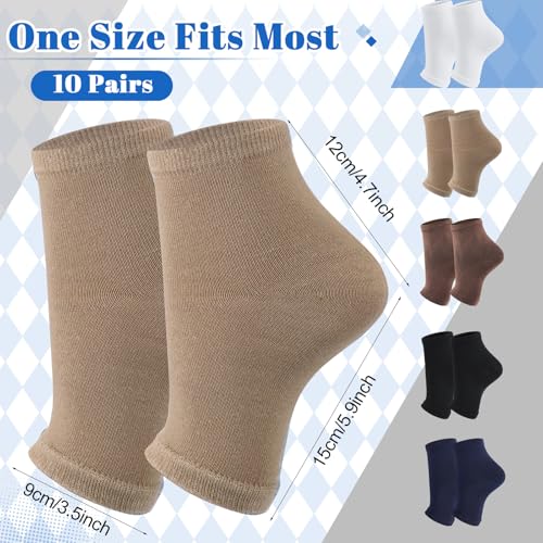 10 Pairs Men Toeless Socks Open Toe Flip Flop Pedicure Socks for Sandals Running Yoga Spa2