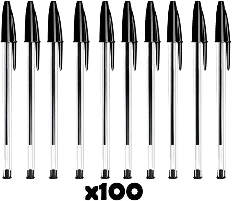 Penne BIC Cristal Original - 4 Unità, Punta Media 1.0mm, Nero, Per Scuola E Ufficio - Foto 3