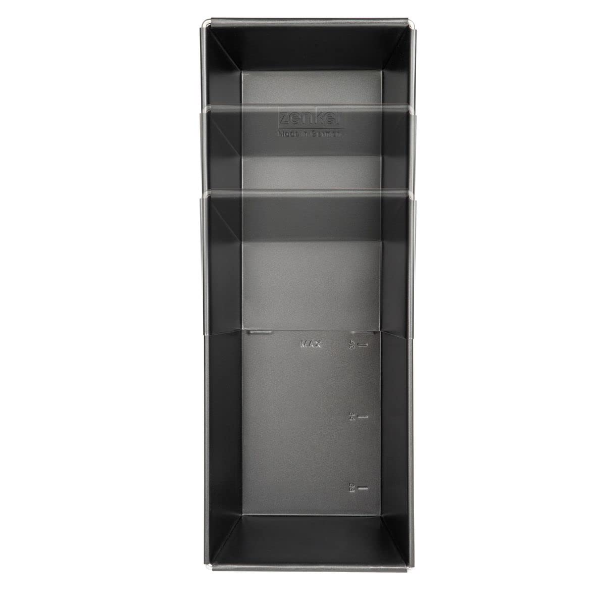 Zenker 6518 Forma do pieczenia chleba regulowana 28-40 cm, stal nierdzewna, 40 x 16 x 10 cm, czarno-metaliczna