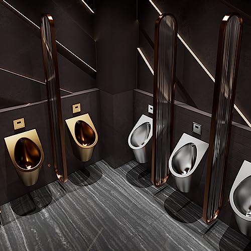 CCKUHN Induktions-Urinale zur Wandmontage für Männer, kommerzielles Spülurinal aus Edelstahl 304, Badezimmer-Toilettenurinal für Familien, Hotels, Schulen, öffentliche Toiletten, Silber, – Bild 8