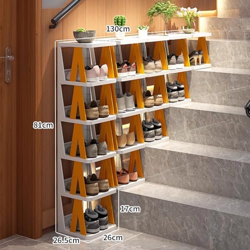 Solution de rangement en plastique pour chaussures étagère multicouche couloir - 7