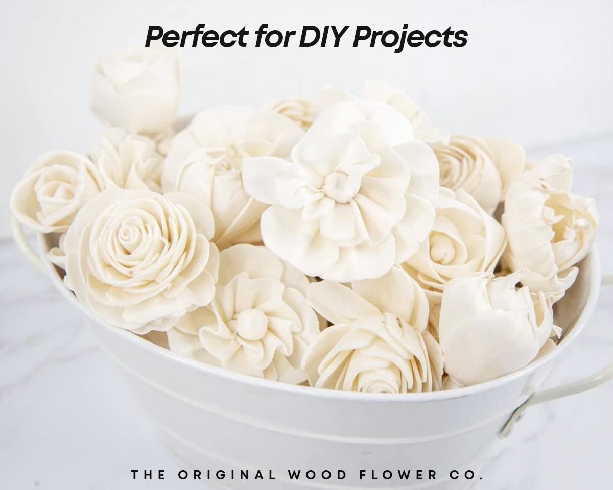 Sola Wood Flowers Mini flores sem pele sortidas (50 flores