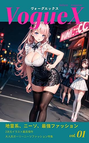 【2次元イラスト】ニーハイソックス&地雷系ファッション【ヴォーグエックス】 VogueX