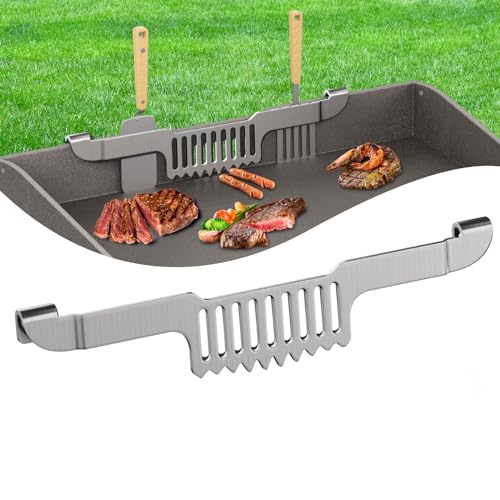 Zhsx YZM-Y Grease Gate Spatula Holder For Blackstone Griddle,11.8 Inch Magnetic Design Prevent Food From Falling Stainless Steel Grill Barbecue Tool Rack Griddle Accessories cover