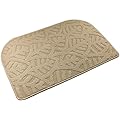 TOONOW Indoor Doormat Front Door Mat,30"x18", Low-Profile Machine Washable Kitchen Rug, Absorbent Mud Half Round Entrance Mat for Outdoors, Bathroom, Patio, Bedroom, Beige