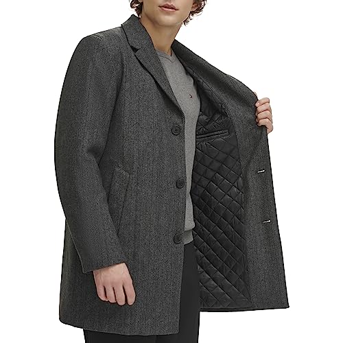 Image of DOCKERS Men's Henry Wool Blend Top Coat (Regular and Big & Tall Sizes)