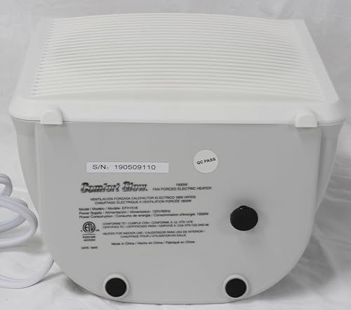 Miniatura 3 de Comfort Glow EFH1518 Calentador eléctrico de ventilador, color blanco
