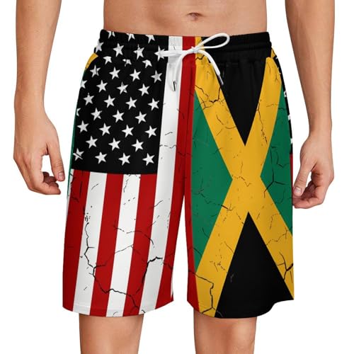 Men's Graphic Shorts Swim Trunks Quick Dry Swim Shorts Mens Swimsuit Board Casual Shorts with Pockets