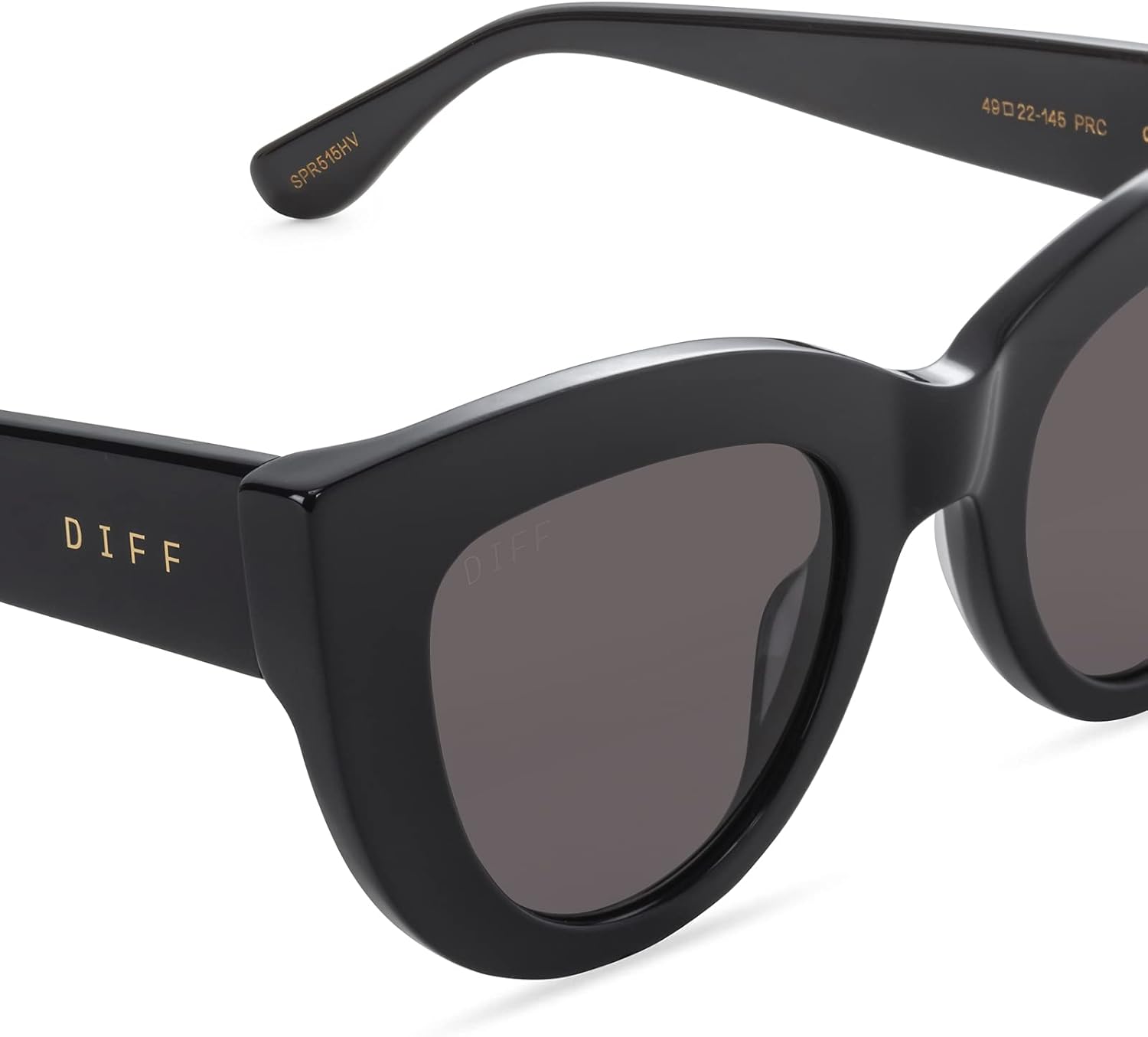 Vista 5 de DIFF Gafas de sol Kimmy de diseño de ojo de gato para mujer 100 UVAUVB