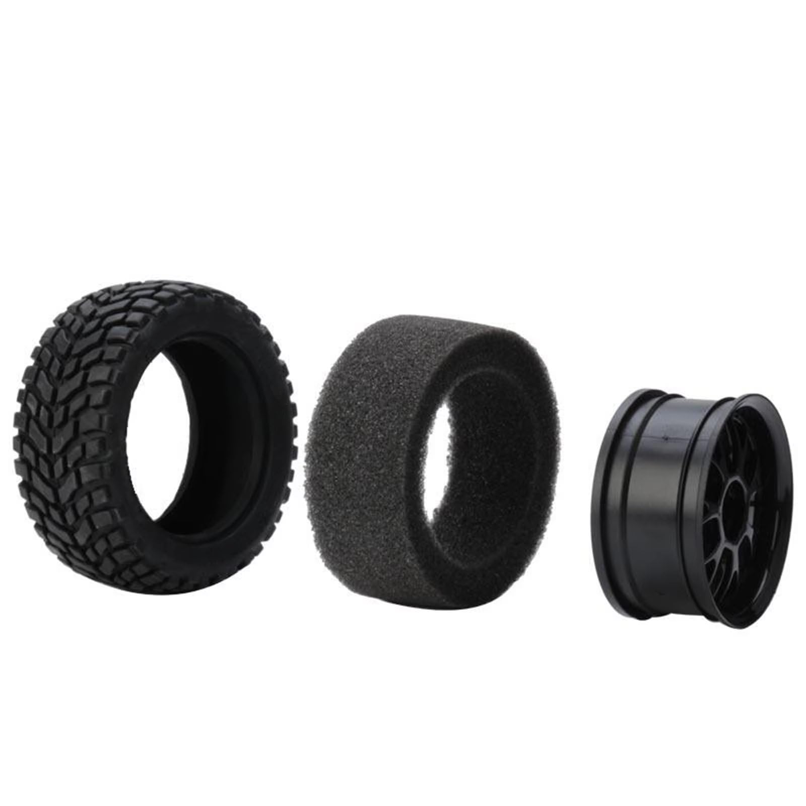 Rc Tire Jante pour Wltoys 144001 pour Scx10 pour Traxxas pour Tamiya 1.9 Pouces 75mm Hors Route Pneus pour Buggy Roue 12mm Moyeux Hexagonaux Voiture 1/14 1/16 1/10 RC(Wheel Tyre B)