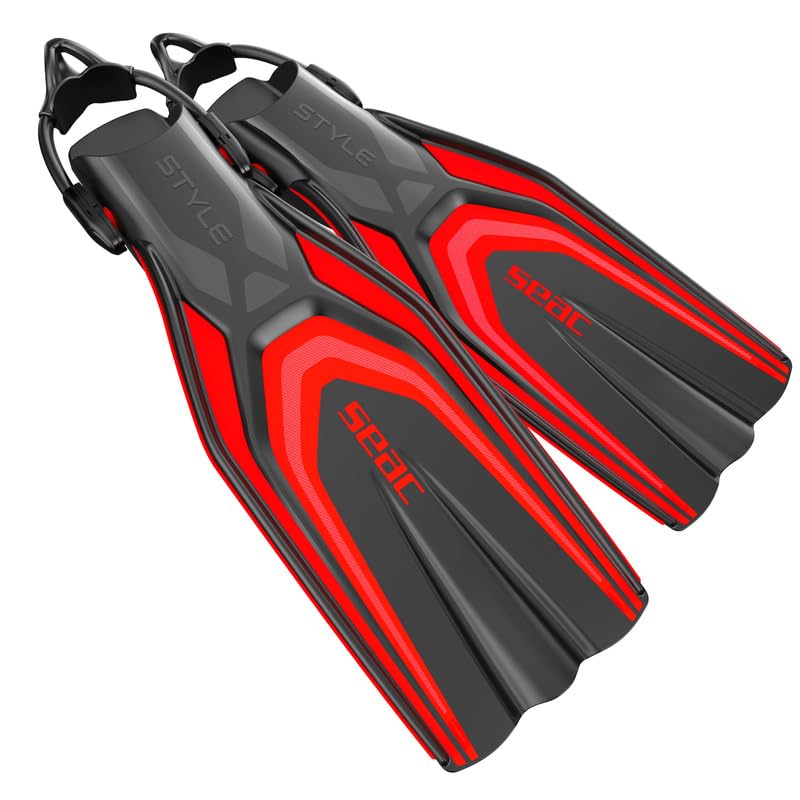 SEAC Style-S - Aletas con Correa elástica ultraligeras para Buceo