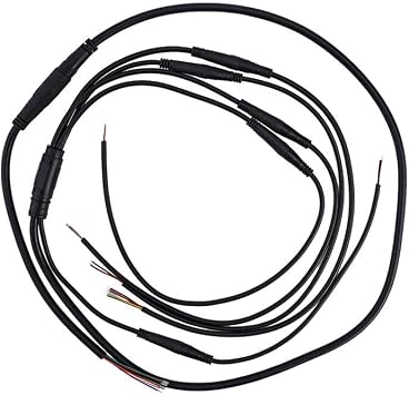 Electric Bicycle Wire Harness 10-Pin Integrated Cable 1T5 Display Brake Throttle Headlight DIY Conversion Kit for E-Bike Controller Modification