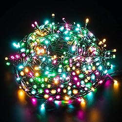 Elegear 100M 1000 LED Luces Navidad con Enchufe, Luz Arbol Natal Exterior Impermeable con 8 Modos para Fiesta, Casa, Boda, Jardín y Decoración Interior, Guirnalda Cadena Luminosas de Hada, Colores
