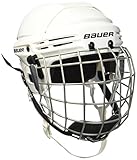 BAUER - Erwachsenen Eishockey Helm Combo mit Gitter 2100 Senior I Schutzhelm für Eishockeyspieler I inkl. Schutzgitter & Kinnschutz I robust & stabil I Eishockeyzubehör für Erwachsene