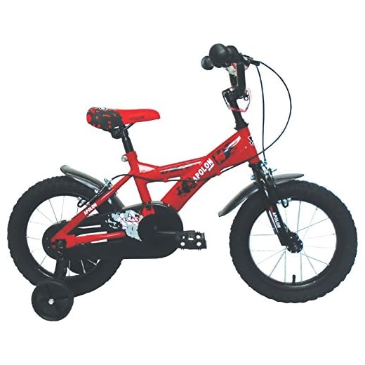 Umit J1450 Bicicleta Infantil, Niños, Rojo/Negro, 14"