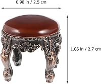 Vista 3 de 4 piezas de mini taburetes de casa de muñecas, muebles de casa de muñecas en miniatura accesorios a escala 1/12, taburete redondo retro para casa