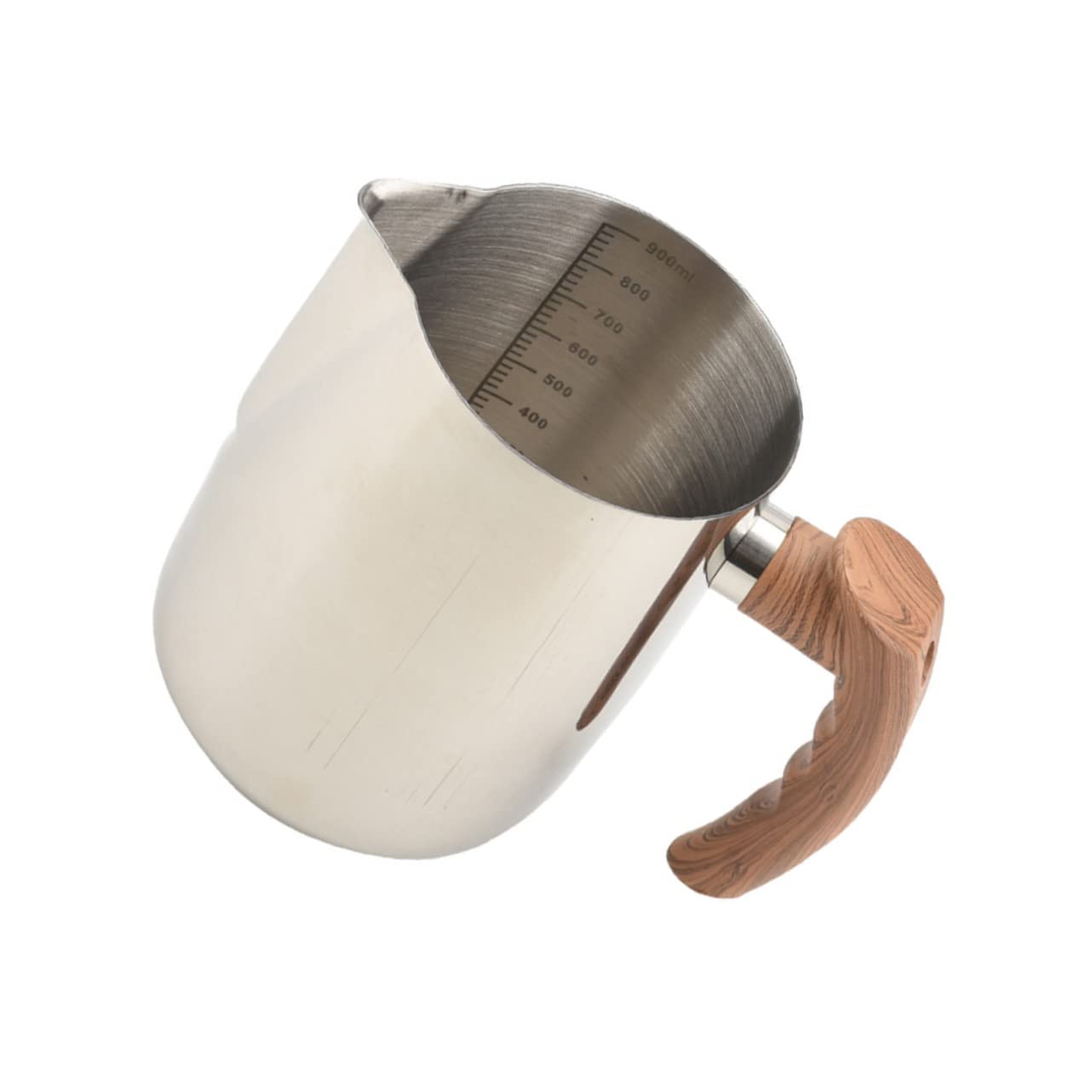 STOBOK Tazza per Sciogliere la Cera per Candele Fai da Te in Acciaio Inox, 950ml, Manico Ergonomico e Beccuccio, per Creare Candele in Casa