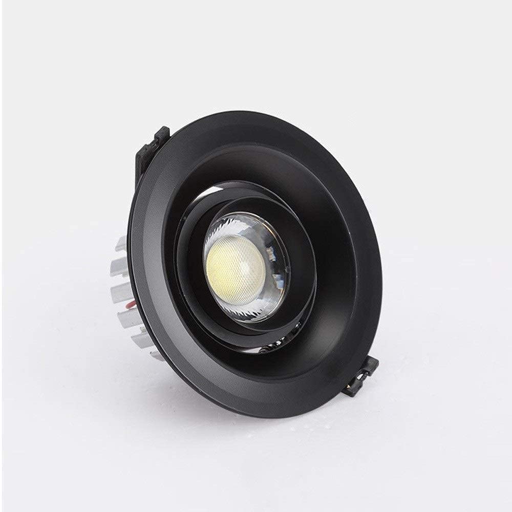 Reflektor, 15 W LED Regulowany panel sufitowy wpuszczany panel sufitowy Okrągła lampa antyodblaskowa Zintegrowana płaska Downlight Kryty Sklep Handlowy Centrum Handlowe Biuro Korytarz Nawa Dekoracja