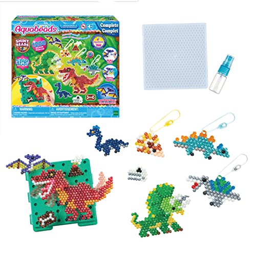 Aquabeads - La Terre des Dinosaures - Kit de Loisirs créatifs - Activité Manuelle Enfants en Toute autonomie - Coffret de Perles Qui collent avec de l'eau -...