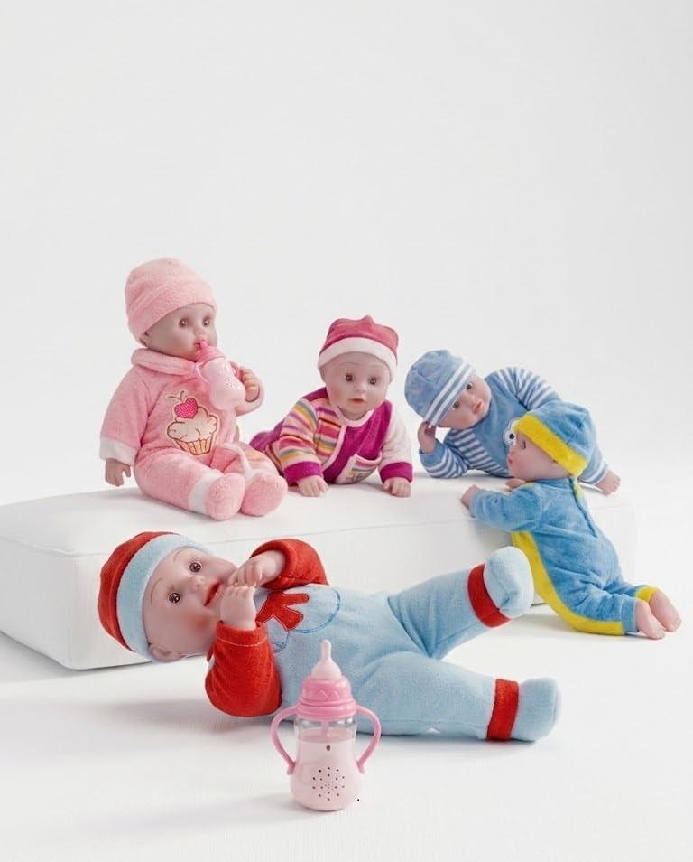 Musical Baby Doll for Kids, Bolne Wali Gudiya with Sound & Music, Realistic 3D Soft Plush Toy, with Feeding Bottle, Pack of 1-image-17