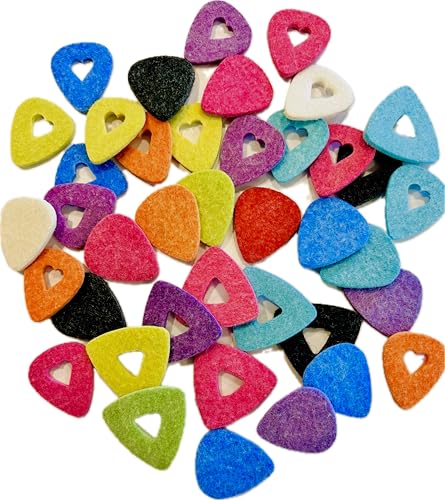 BoloPick 48 Pack, BoloPick Felt Ukulele Picks Sampler, Assorted Styles Uke Picks, Multi Color Felt...