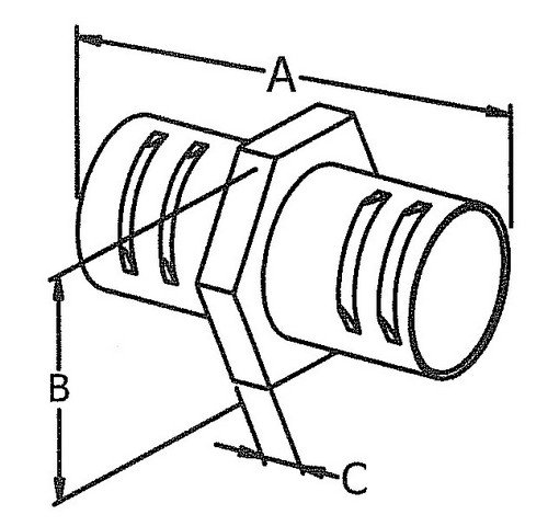 Morris 15085 Screw-in Coupling for Greenfield/Flex Conduit, Zinc Die Cast, 3/4