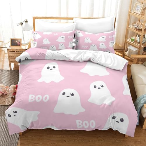 Housse de couette fantômes mignons 135x200cm en microfibre 3D