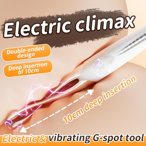 BDSM Elektro Shock Massagestab Hochfrequenz G-Punkt Vibratoren Klitoris Vibrator Mit 10 Vibrationsmodi ＆ Elektroschock Elektrostimulation Foltergerät Klitorisstimulation für Sie Sexspielzeug für Frau