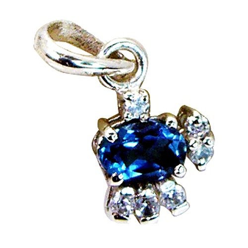Pendentif topaze bleue argent 925 cadeau idéal anniversaire décembre