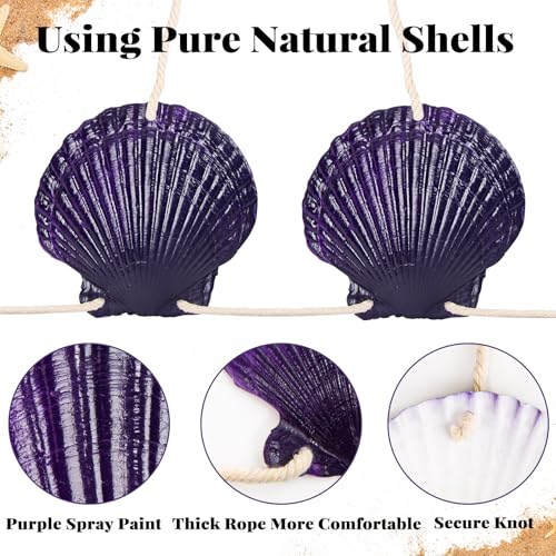Image of White Shell Bra with Cord and Starfish Hair Clip, 4.5 inch x 5 inch DIY Natural Shell Bikini Top, Halloween Costumes for Mermaid