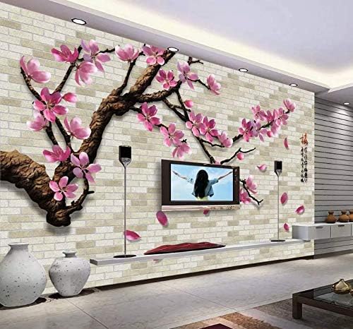 Murwall Floral Wallpaper Pink Sakura Wall Mural Cherry Blossom Wall Art ndustrial Home Decor Cafe Design Living Room Bedroom