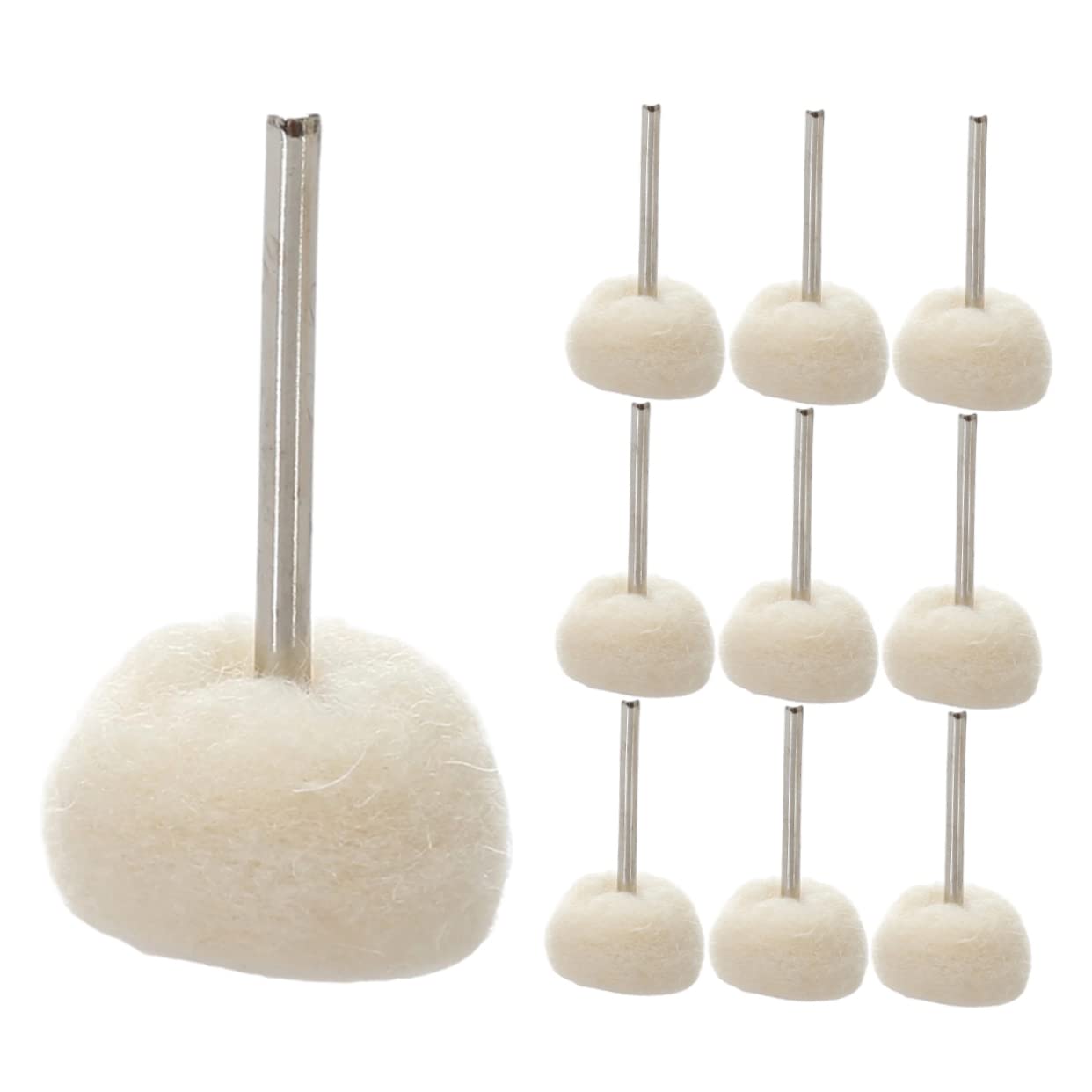 TIDTALEO 10pcs Wool Pad Kit Wool Polishing Wheel Discs for Buffing Tools and Jewelry Watch Cleaning