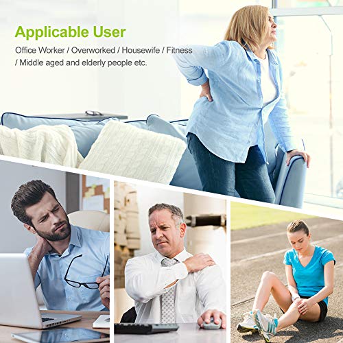 Image of AUVON Dual Channel TENS Unit Muscle Stimulator Machine with 20 Modes, 2 inch and 2 inchx4 inch TENS Unit Electrode Pads (Black)