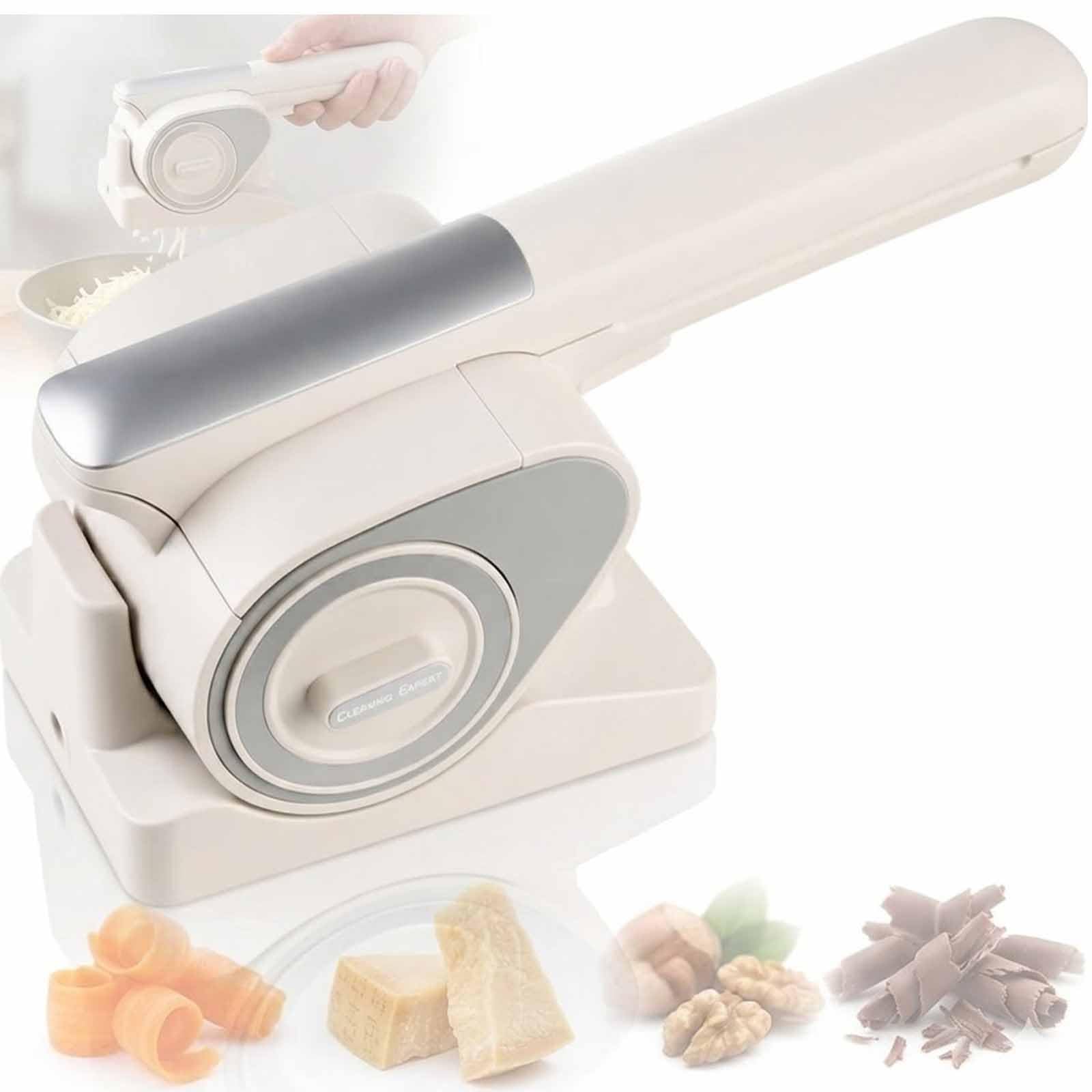 MObyat Handheld Electric Cheese Shredder, Small Handheld Rechargeable Cheese Shredder With Sliced And Shredded, Easy To Wash And Dismantle, For Slicing, Shredding, Grinding Vegetables, Fruits & Nuts