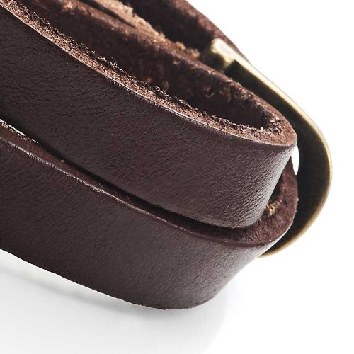 Urban Jewelry Men’s Leather Cuff Bracelet Collection – Genuine Leather & Stainless Steel Options, Adjustable 6.3–9.05”, Black or Brown, Buckle/Wrap/Braided Styles, Unisex Gift Ready