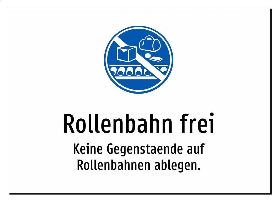 39953-DE-S-08 | Rollenbahn frei - Keine Gegenstaende auf Rollenbahnen