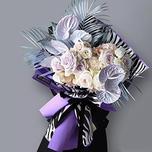 Image of Oasis Cellophane Sheets For Multipurpose Gift-Hamper Packaging 58x58cm, 20 Sheets, 50 Microns Flower Wrapping Red & Black Zebra Animal Print Sheet