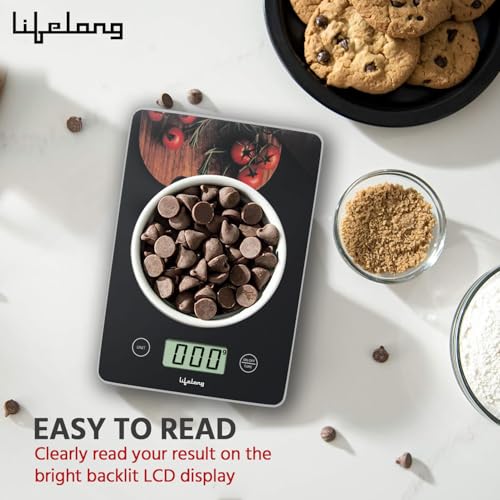 Image of Lifelong Digital Kitchen Weighing Scale for Cooking & Baking | Multipurpose Food Weight Machine with TARE Function, Backlit LCD Display | Precise Measuring Home, Diet,Ingredients