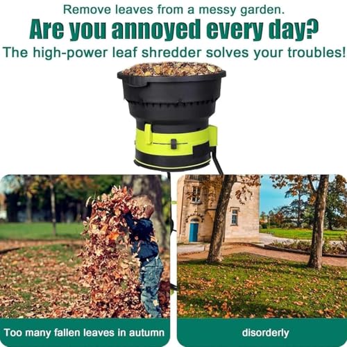 Trituradora de hojas de jardín de 2500 W y 8000 rpm para compostaje 7