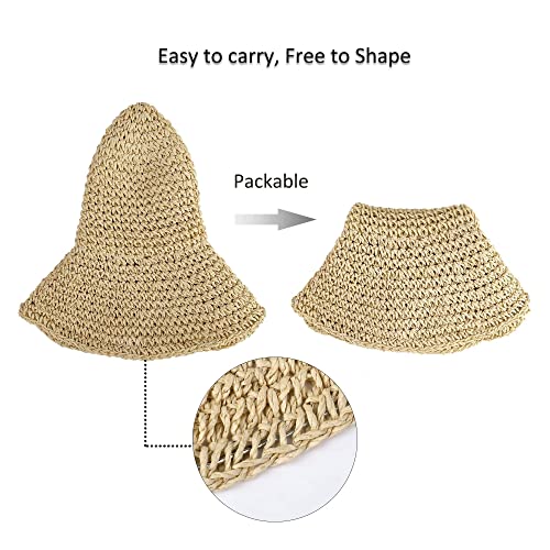 Sombrero playero de ala ancha para mujer miniatura 4