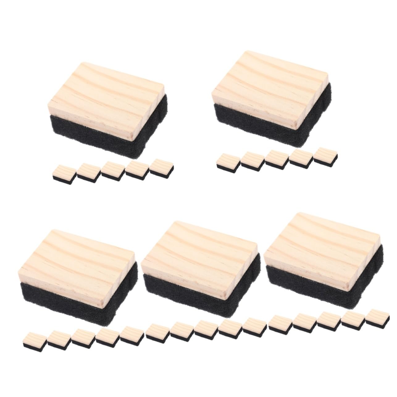 VILLCASE 5 Sätze Tafelradierer Aus Holz Wischen Whiteboard-reiniger Whiteboard-marker Kreidetafel Löschbare Stifte Schwarz Textmarker Stifte Mit Ständer Gefühlt 6 Stück * 5